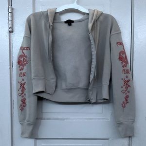 Beige crop top sweater